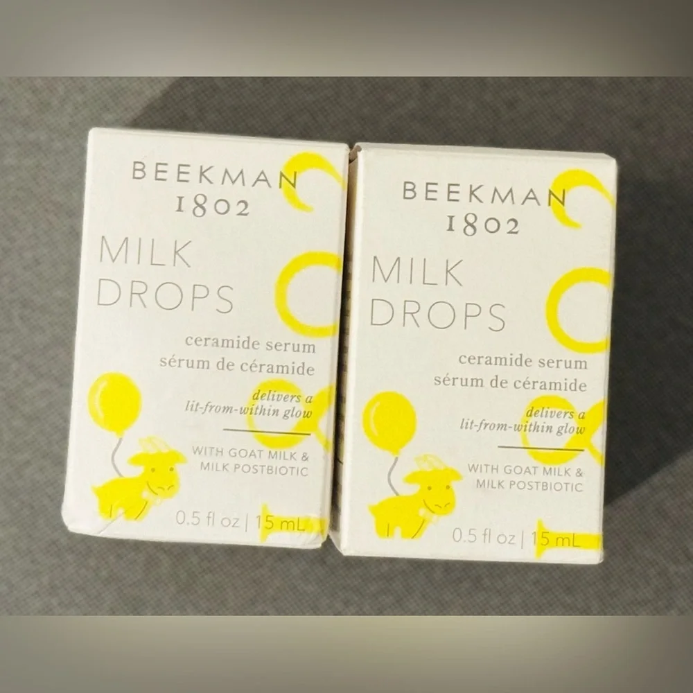 Beekman 1802 Milk Drops Ceramide Serum ~ Natural Skincare with Goat Milk ~ 2 NIB